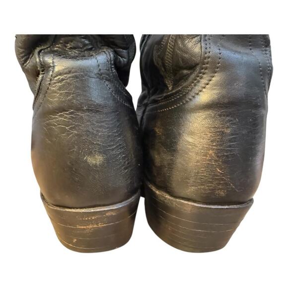 Lucchese 2000 Black Calfskin Cowboy Boot Men size 9.5 2E Wide - Picture 7 of 12